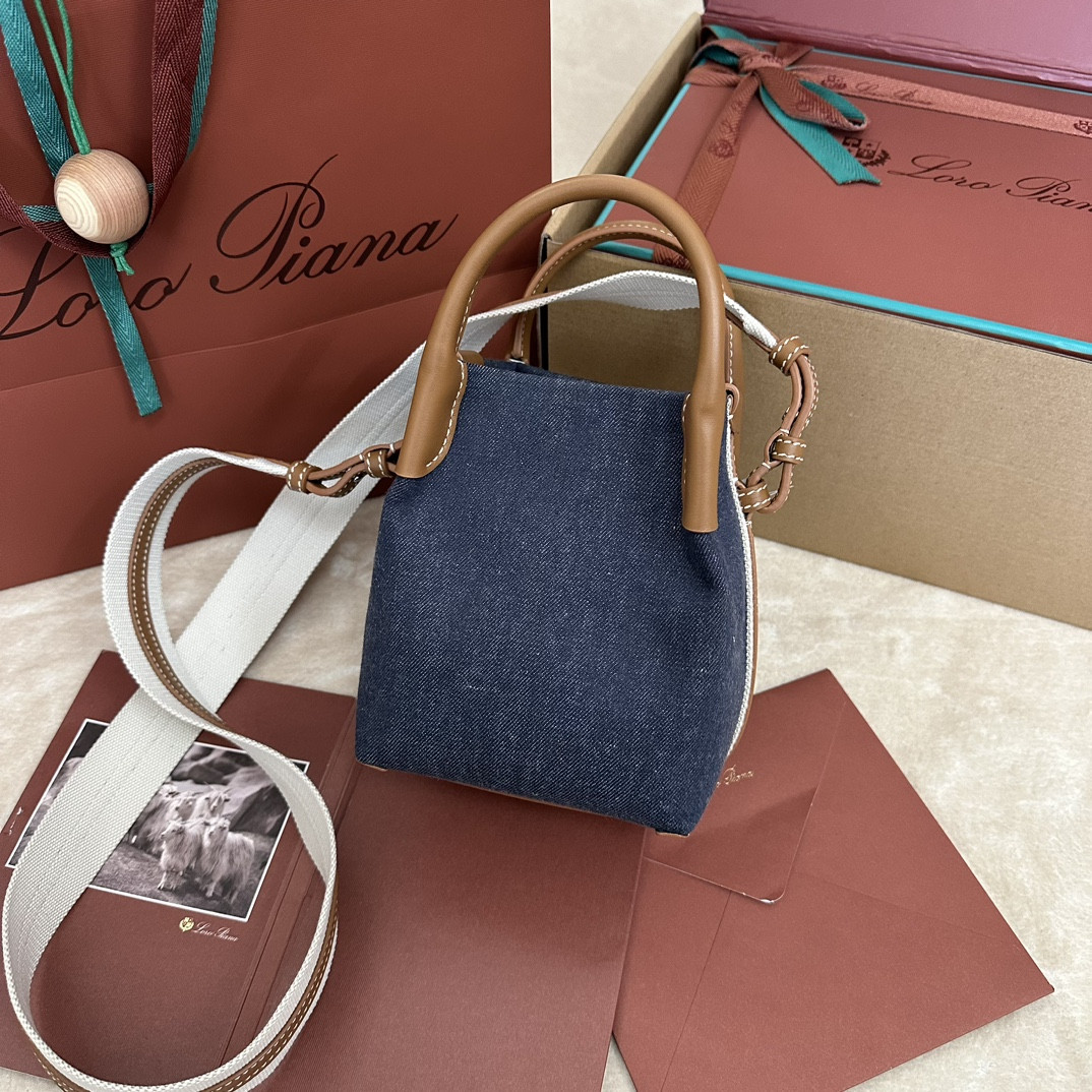 L**o p*ana micro bale cotton bag 23x16x14cm