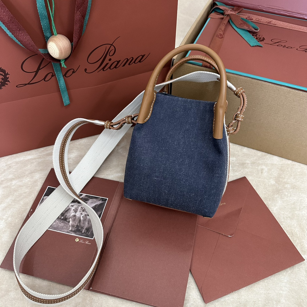 L**o p*ana micro bale cotton bag 23x16x14cm