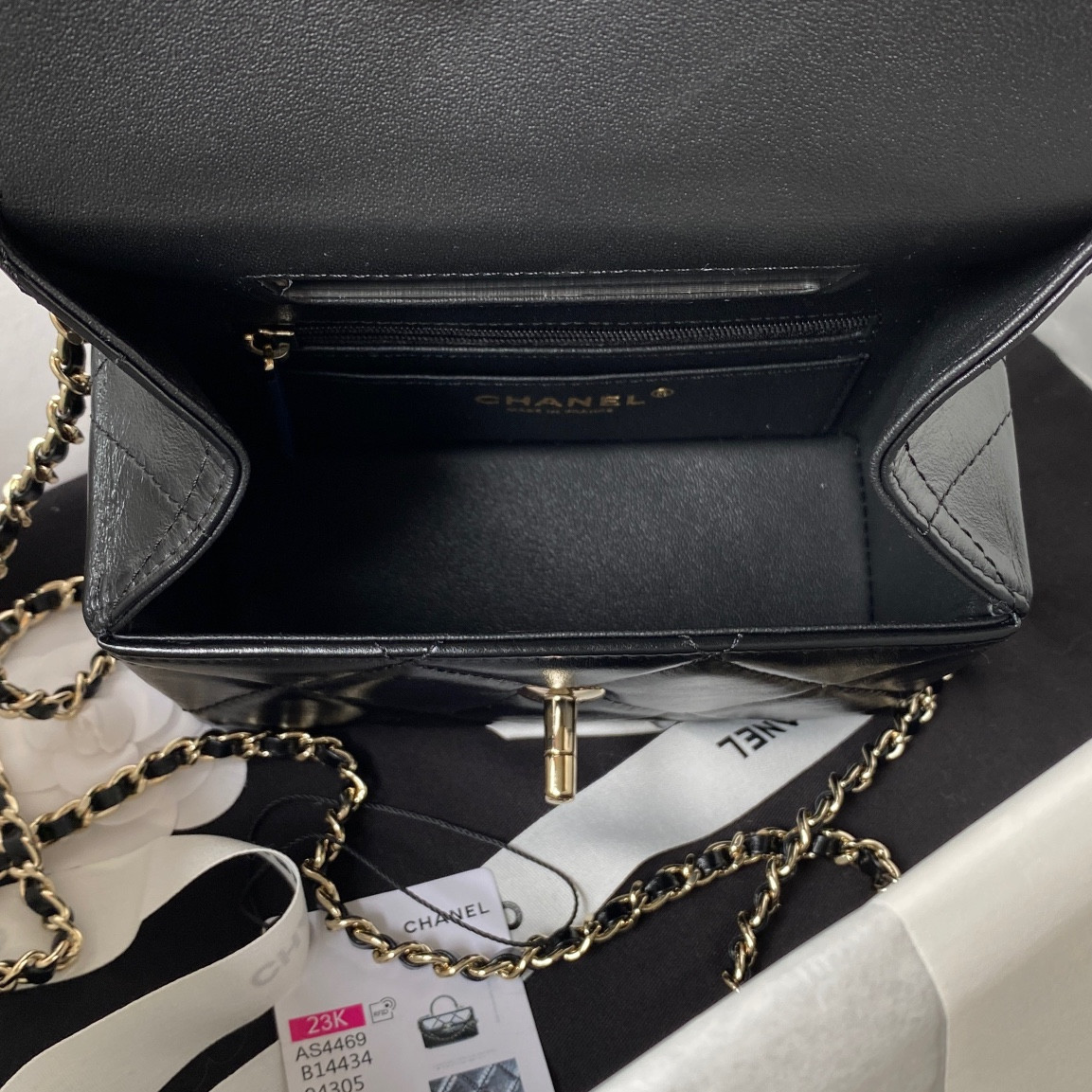 Ch*el 23k wallet on chain handbag 10.5×17×8cm