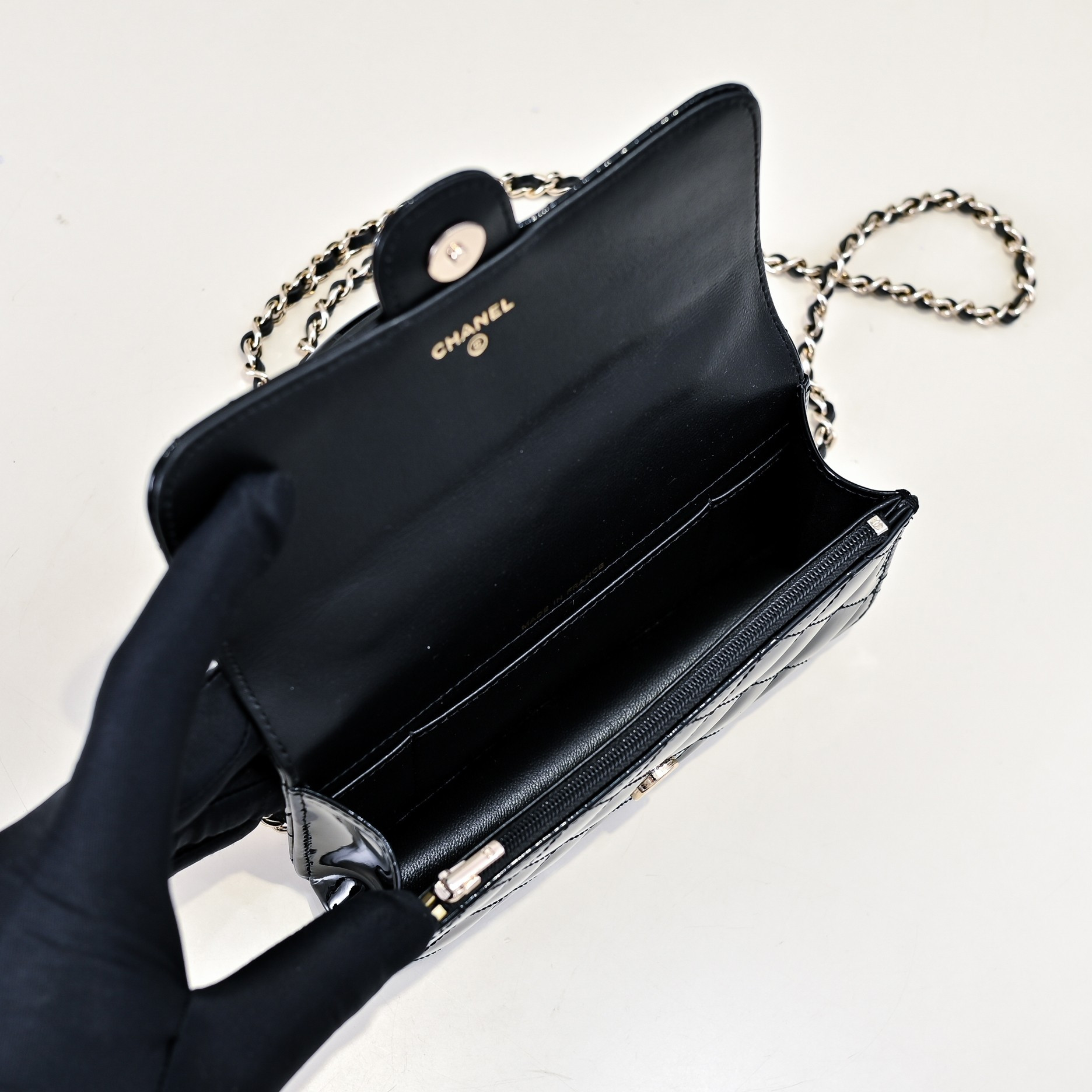 Ch*el mini classic handbag with top handle 20x12x6cm