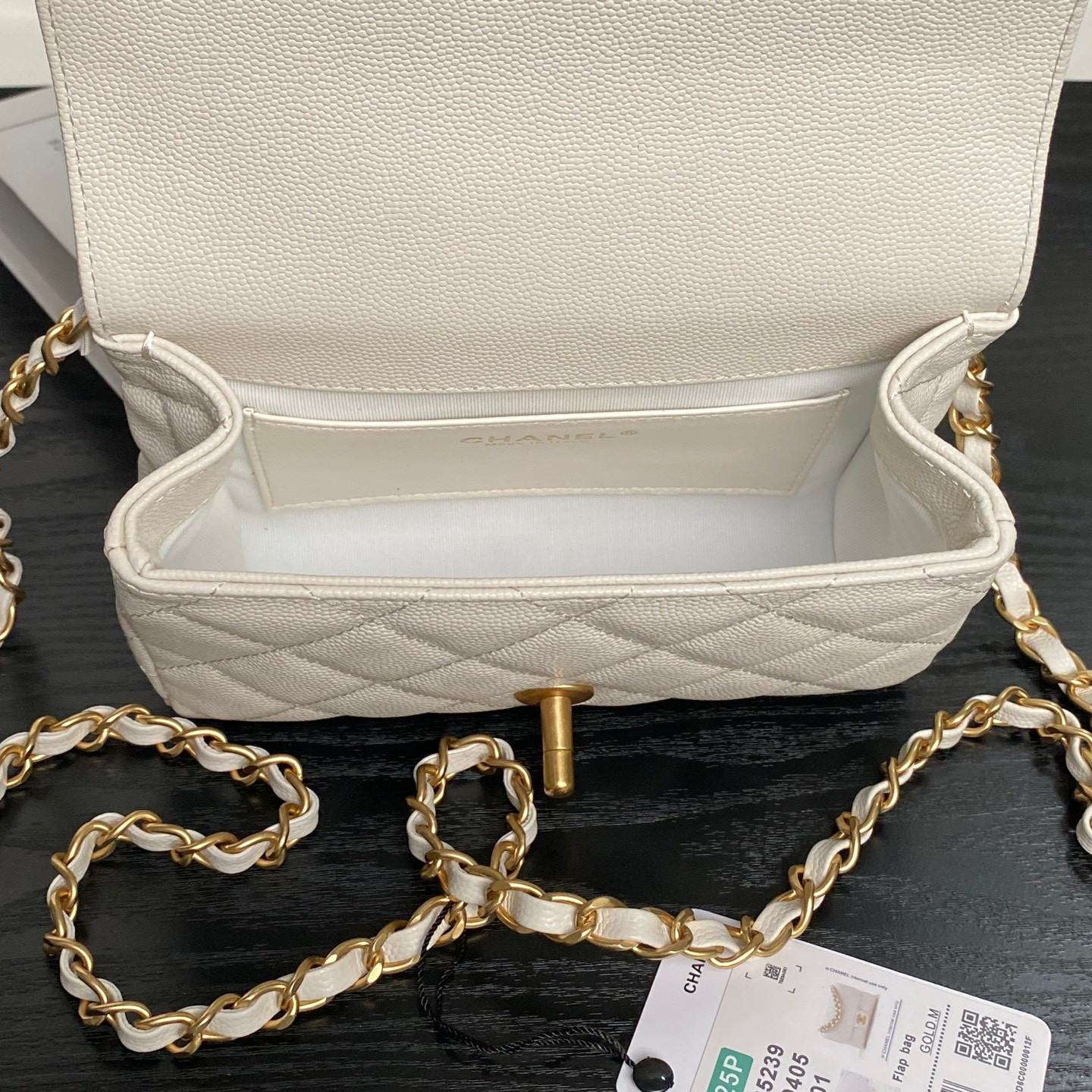 Ch*el flap handbag as5239 18×13×5.5cm