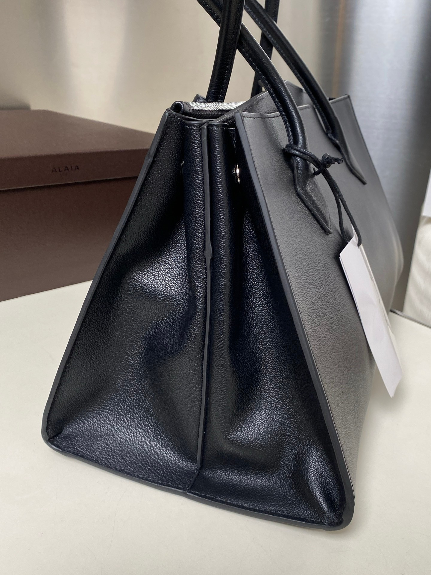 ALAÏA LE TECKE Large Double-Zip Bag 42x21.5x18.5cm