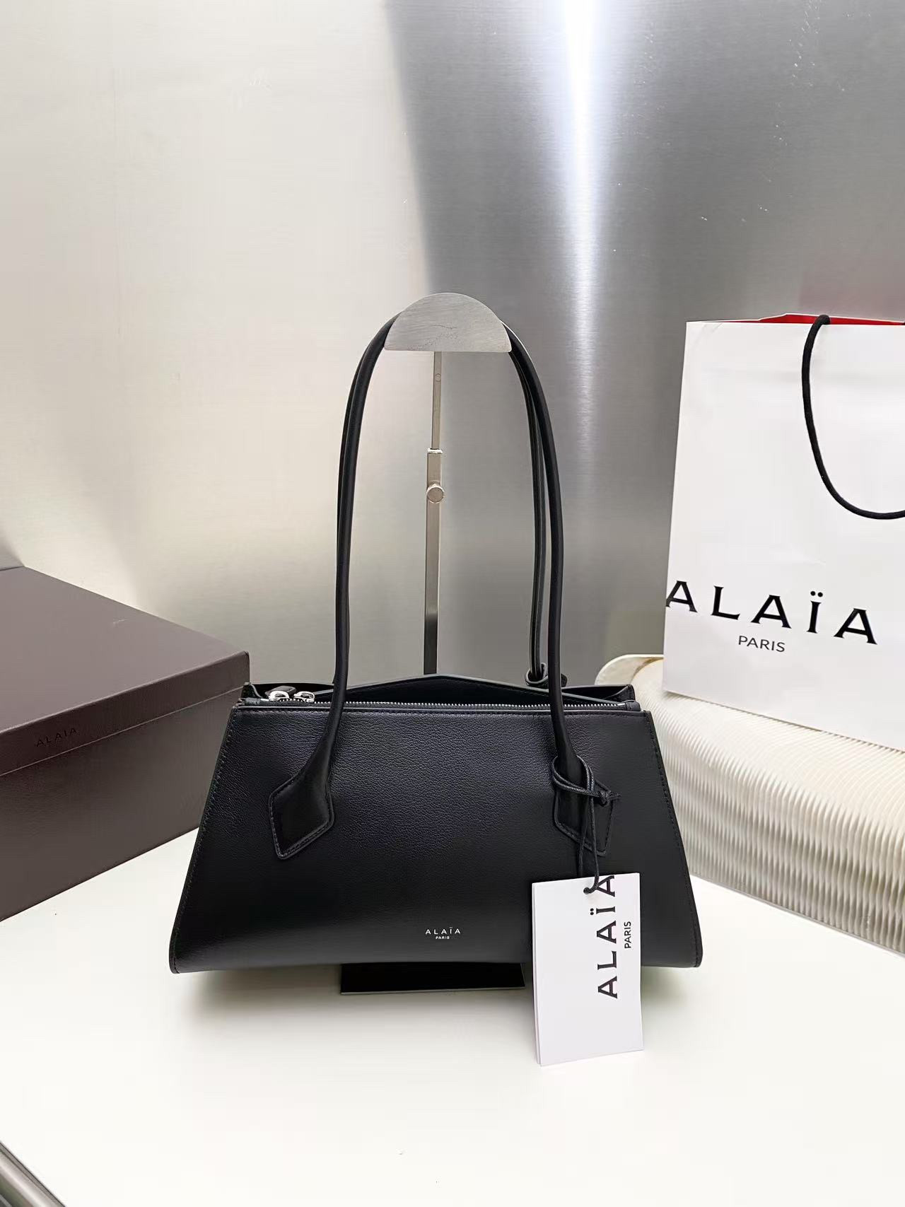ALAÏA LE TECKE Small Double-Zip Bag 32x13x15cm