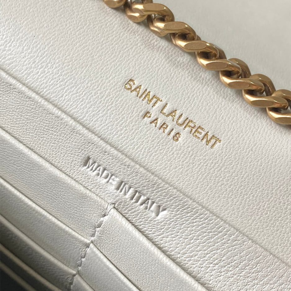 YSL LAMBSKIN CASSANDRE CHAIN WALLET
