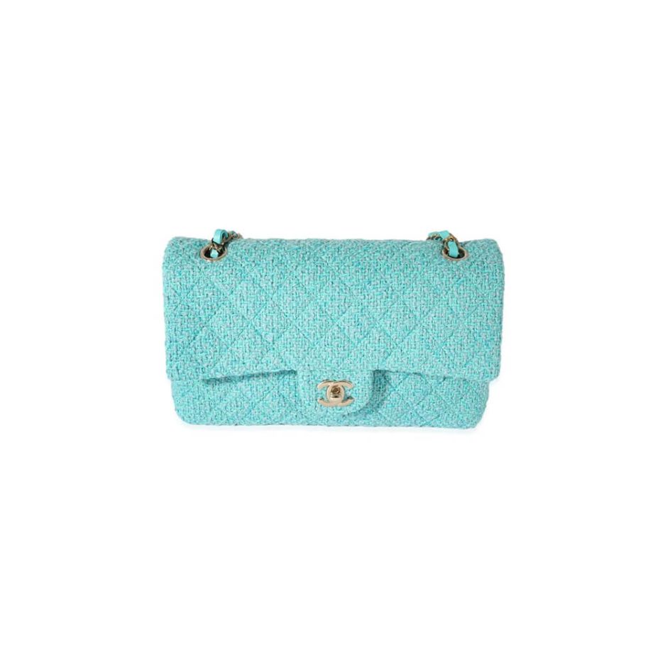Ch*el tweed medium classic flap bag
