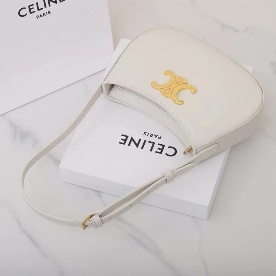 Ce**e medium tilly bag in shiny calfskin