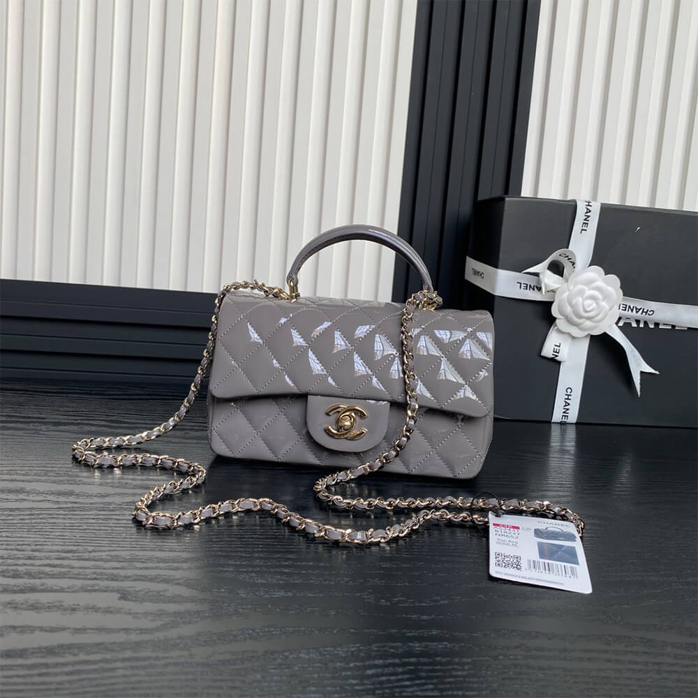 Ch*el mini classic handbag with top handle